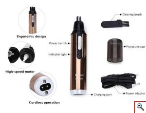 Kemei® Επαναφορτιζόμενη Μηχανή Αποτρίχωσης Αυτιών - Μύτης και Φαβορίτας 2 σε 1 Electric Clipper KM-6629