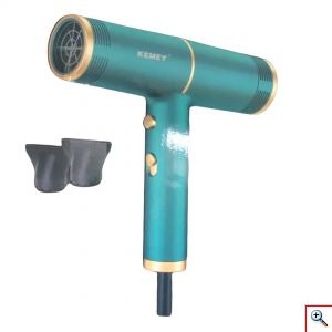 Kemei® Επαγγελματικό Σεσουάρ - Πιστολάκι Μαλλιών 2 σε 1 με Φυσούνα, Ρύθμιση Ροής Αέρα & Λειτουργία Ionic 3000W ΚΜ-8225