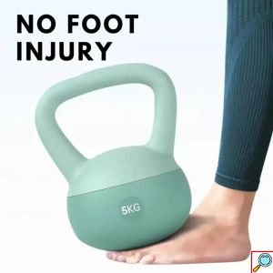 Kettlebell 5kg με Επένδυση Βινυλίου και Αντιολισθητική Λαβή για Προπόνηση