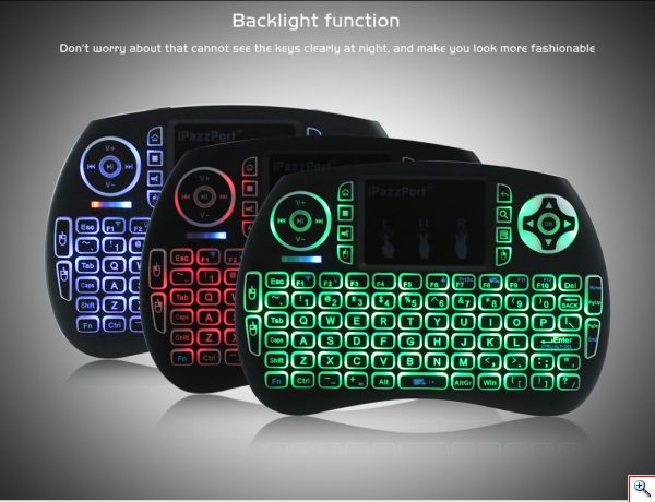 Φωτιζόμενο Ασύρματο Πληκτρολόγιο Μίνι - Wireless Touchpad για PC, Google, Android TV BOX