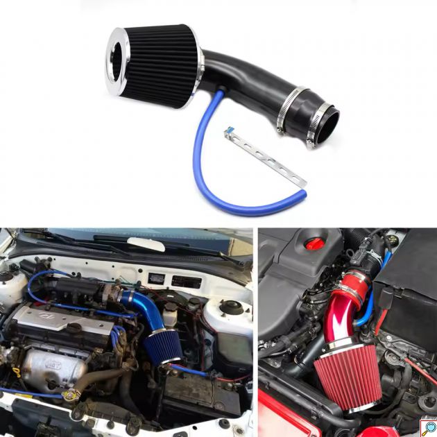 Κιτ Εισαγωγής Αέρα με Φίλτρο 76mm με Universal Εφαρμογή