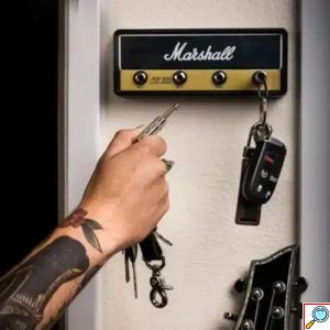 Κλειδοθήκη Ενισχυτής Κιθάρας Marshall με 4 Μπρελόκ σε Μαύρο