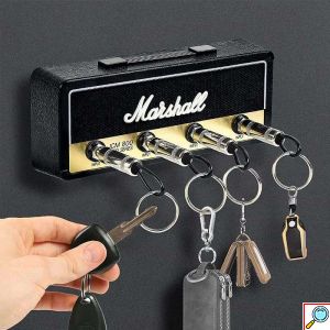 Κλειδοθήκη Ενισχυτής Κιθάρας Marshall με 4 Μπρελόκ σε Μαύρο