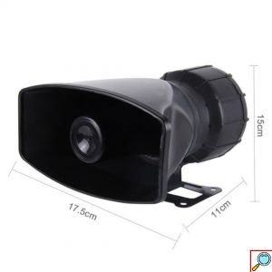 Κόρνα Αυτοκινήτου με 5 Διαφορετικούς Τόνους και Μικρόφωνο 60W - 300 dB