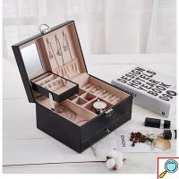 Κουτί Οργάνωσης Κοσμημάτων-Μπιζουτιέρα με Καθρέπτη 17.5×11.7×22.7cm