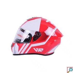 Κράνος Μοτοσικλέτας Full Face Unisex – Κόκκινο με Λευκές Λεπτομέρειες