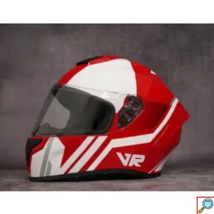 Κράνος Μοτοσικλέτας Full Face Unisex – Κόκκινο με Λευκές Λεπτομέρειες