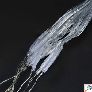 Κρεμαστά Διακοσμητικά LED Λαμπάκια Κουρτίνα - Γιρλάντα USB - 8 Λειτουργίες Φωτισμού & Τηλεχειριστήριο - Θερμό Λευκό Φως - 3x3m