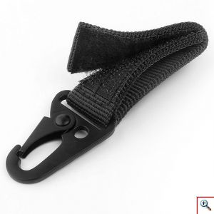 Κρεμαστός Γάντζος Carabiner Molle για Ζώνες και Σακίδια Στρατιωτικός Μαύρο