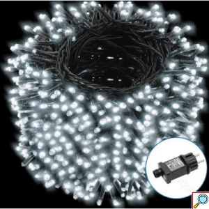 Aigostar Χριστουγεννιάτικα 400 LED Λαμπάκια Ψυχρού Λευκού Φωτισμού - 20m 6500K με 8 Διαφορετικά Προγράμματα Φωτισμού