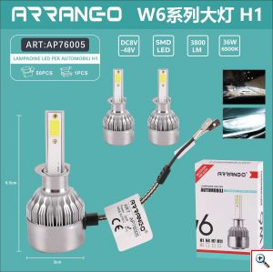2x ARRANGO® Λαμπτήρες LED SMD Φώτα Πορείας H1 36W 6500K W6 3800Lm