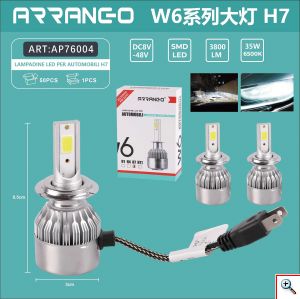 2x ARRANGO® Λαμπτήρες LED SMD Φώτα Πορείας H7 36W 6500K W6 3800Lm