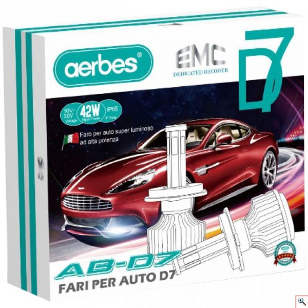 2x aerbes® Λαμπτήρες LED SMD Φώτα Πορείας H11 38W 6000K D7 4200Lm