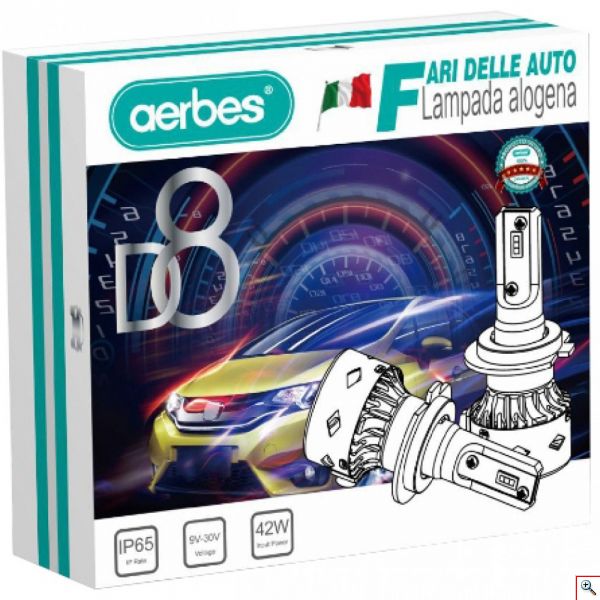 2x aerbes® Λαμπτήρες LED SMD Φώτα Πορείας H11 42W 6000K D8 4800Lm