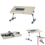 Πτυσσόμενο Τραπεζάκι Laptop eDesc με Ανθεκτικό Μεταλλικό Σκελετό & Ανεμιστήρα