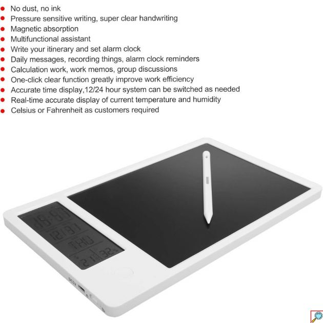 LCD Ηλεκτρονικό Tablet Γραφής Ημερολογίου με Type-C & Οθόνη 19.2 x 14.6 cm