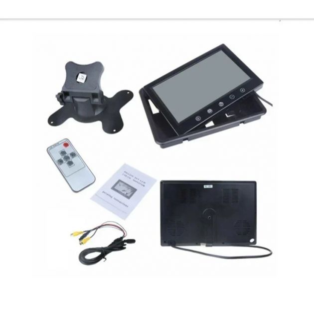 LCD Οθόνη Μόνιτορ 9″ HD TFT/LED Με Κουμπιά Αφής Και 2 Εισόδους Βίντεο - Οθόνη αφής τετραπλής οθόνης οπισθοπορείας οχήματος 9” TFT/LED Hi-Res και τηλεχειριστήριο