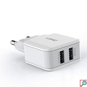 LDNIO Φορτιστής Πρίζας με 2 Θύρες USB-A 2.4A - Λευκός