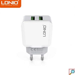 LDNIO Φορτιστής Πρίζας με 2 Θύρες USB-A 2.4A - Λευκός