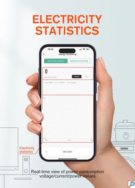 Ldnio Smart Μονόπριζο με Διακόπτη - WiFi Bluetooth και Δυνατότητα Ελέγχου μέσω Εφαρμογής - Λευκό 
