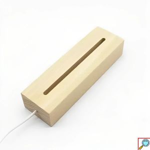 LED Φωτιζόμενος Επιτραπέζιος Ακρυλικός Πίνακας Σημειώσεων USB με Ξύλινη Βάση - Θερμού Λευκού Φωτισμού