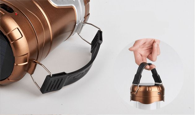 Πτυσσόμενος Ηλιακός Φακός Φανάρι Camping Led 1W+6LED & PowerBank GSH 7088A