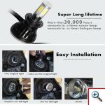 Φώτα LED COB 40W 4000LM 9V-36V FULL CAN BUS H7 - Σετ των 2 Τεμαχίων G5