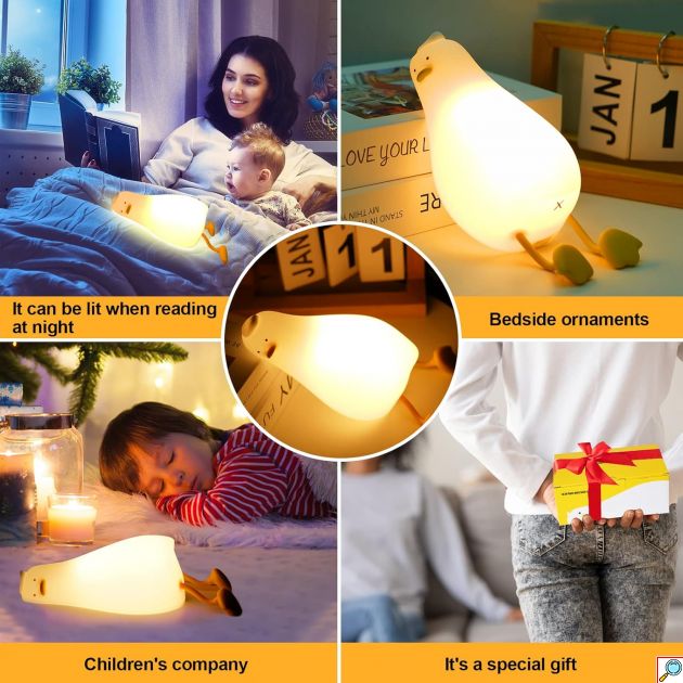 LED Επαναφορτιζόμενο Φωτάκι Νυχτός σε Σχήμα Παπί - Arrango 