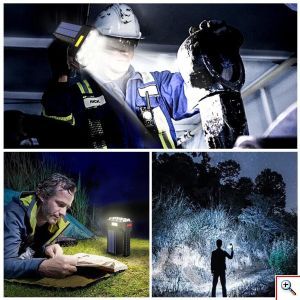LED Αδιάβροχος Επαναφορτιζόμενος Φακός - Power Bank 20W με Ηλιακό Πάνελ και 4 Λειτουργίες Φωτισμού 5117-1 - 325022