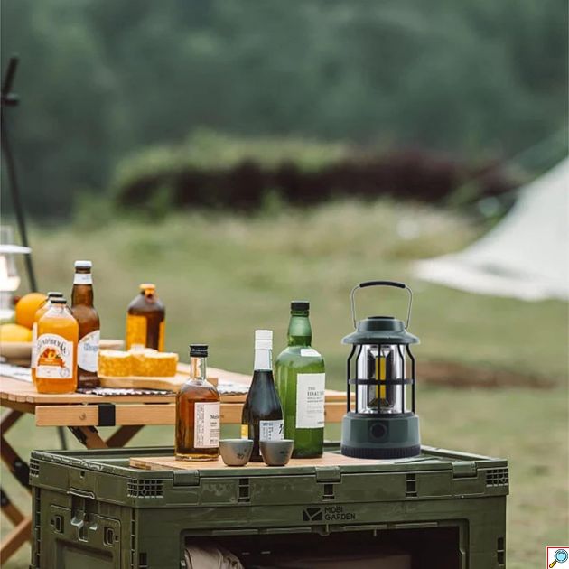 LED Φανάρι Dimmable με Μπαταρίες 300LM για Camping ή Ψάρεμα σε Θερμό Λευκό Φωτισμό Πράσινο 