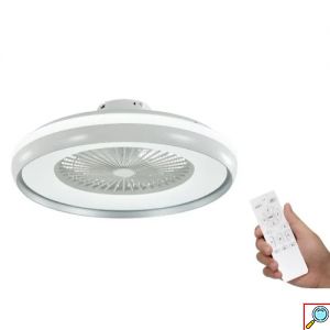 LED Φωτιστικό Οροφής Πλαφονιέρα 62W με Ανεμιστήρα, 3 Ρυθμίσεις Φωτισμού & Τηλεχειριστήριο 60 x 19cm - Universo