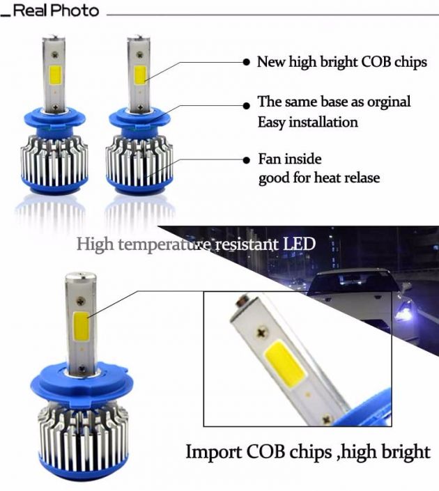 LED Φώτα Αυτοκινήτου H4 6000K 6000LM (2x3000) 60W (2x30W) CAN BUS 12-24V
