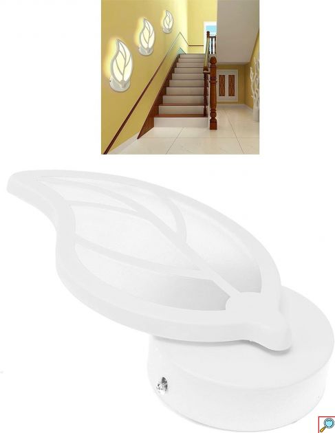 LED Φωτιστικό Τοίχου – Απλίκα 10W σε Θερμό Λευκό Φωτισμό και Σχήμα Φύλλο E32 - Universo