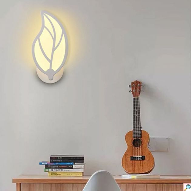 LED Φωτιστικό Τοίχου – Απλίκα 10W σε Θερμό Λευκό Φωτισμό και Σχήμα Φύλλο E32 - Universo