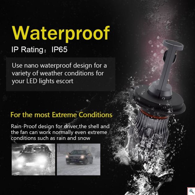 LED Φώτα Αυτοκινήτου H4 6500K 10000LM (2 x 5000) 60W (2 x 30W) CAN BUS 9-32V