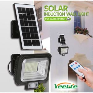 LED Ηλιακός Επαναφορτιζόμενος Προβολέας 30W Ανθεκτικός στο Νερό IP65 με Αισθητήρα Κίνησης & Τηλεχειρισμό GD-830