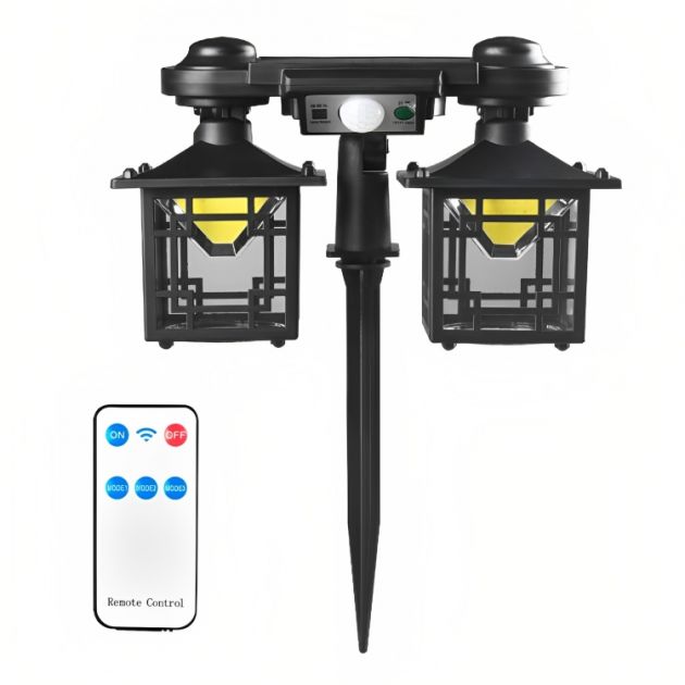 LED Ηλιακό Αδιάβροχο Φωτιστικό 192 SMD με 3 Λειτουργίες Φωτισμού & Ανιχνευτή Κίνησης