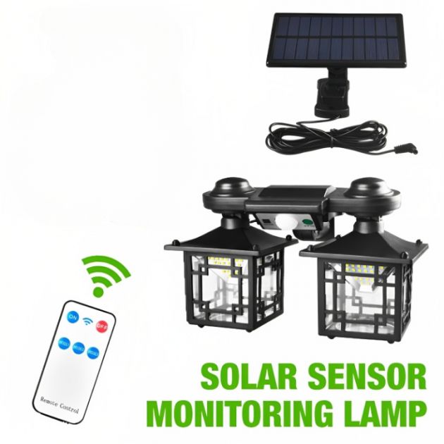 LED Ηλιακό Αδιάβροχο Φωτιστικό 192 SMD με 3 Λειτουργίες Φωτισμού & Ανιχνευτή Κίνησης