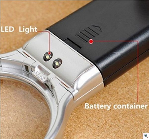 Αναδιπλούμενος Μεγεθυντικός Φακός LED - Magnifier 3 in 1