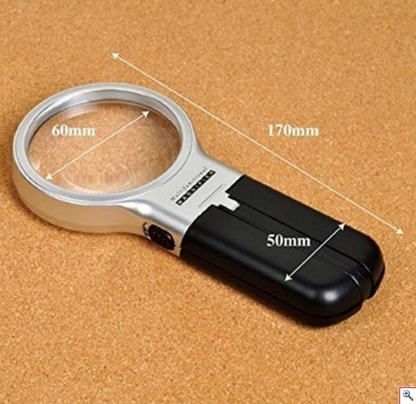 Αναδιπλούμενος Μεγεθυντικός Φακός LED - Magnifier 3 in 1