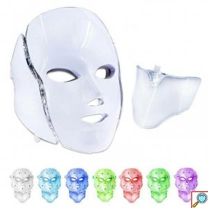 LED Μάσκα Φωτοθεραπείας Προσώπου - Λαιμού με 7 Χρώματα - Λειτουργίες - Colorful LED Beauty Mask