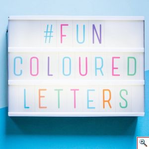 LED Φωτιζόμενος Πίνακας - Πινακίδα με 85 Έγχρωμα Γράμματα - Σύμβολα για Μηνύματα - LED Message Board 30x22cm