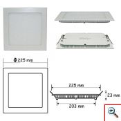 Φωτιστικό Οροφής Ultra Slim Led Panel Light 18W/100W Square