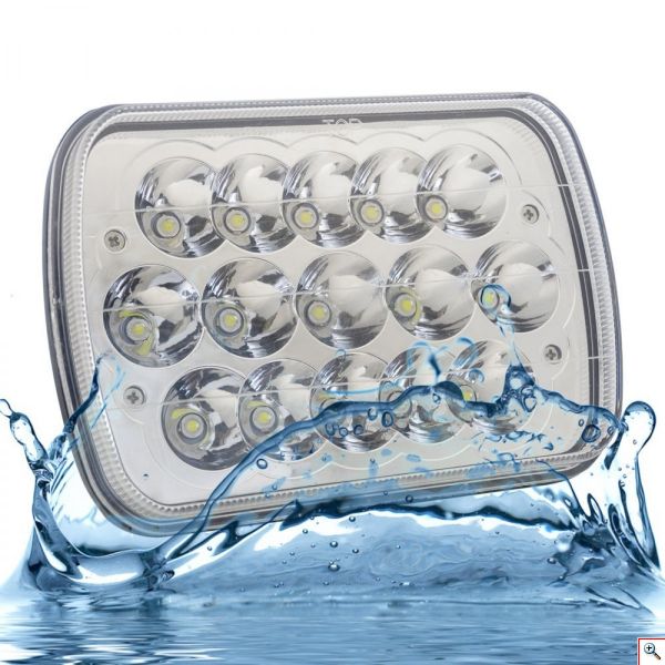 LED H4 Προβολέας 15 SMD 45W 12V~24V 6000K για Βάρκες Τρακτέρ Φορτηγά Αυτοκίνητα Αδιάβροχος Κατευθυντικός 