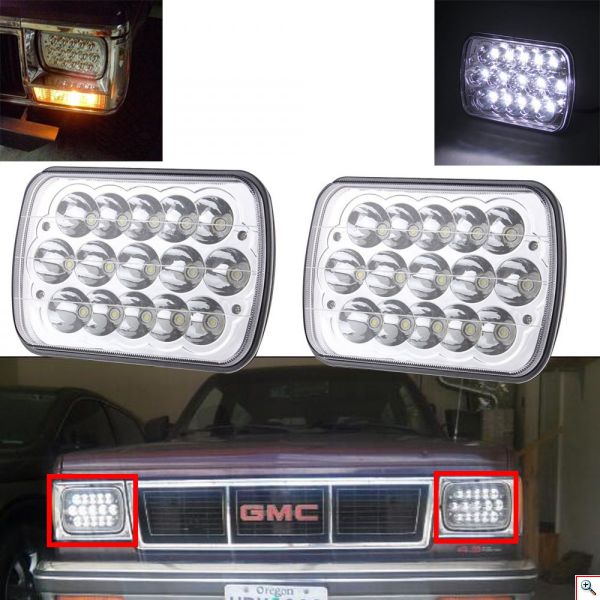 LED H4 Προβολέας 15 SMD 45W 12V~24V 6000K για Βάρκες Τρακτέρ Φορτηγά Αυτοκίνητα Αδιάβροχος Κατευθυντικός 