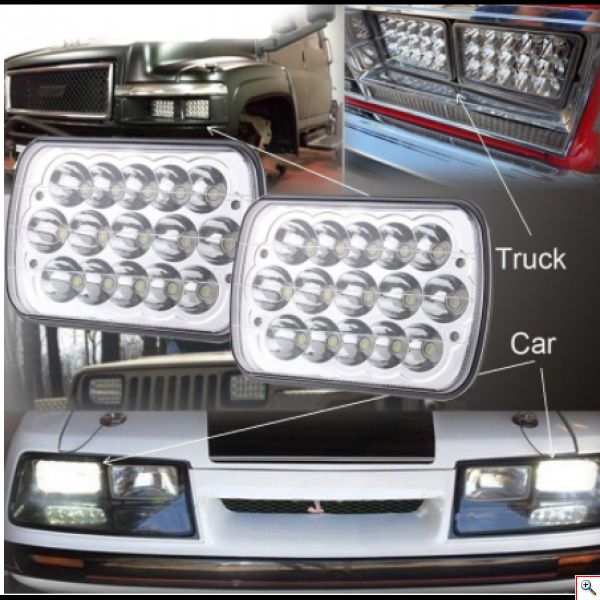 LED H4 Προβολέας 15 SMD 45W 12V~24V 6000K για Βάρκες Τρακτέρ Φορτηγά Αυτοκίνητα Αδιάβροχος Κατευθυντικός 