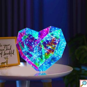 LED RGB Φωτιζόμενη Διακοσμητική Καρδιά σε Συσκευασία Δώρου - Symphony of Love