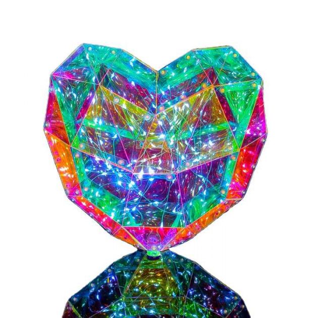 LED RGB Φωτιζόμενη Διακοσμητική Καρδιά σε Συσκευασία Δώρου - Symphony of Love