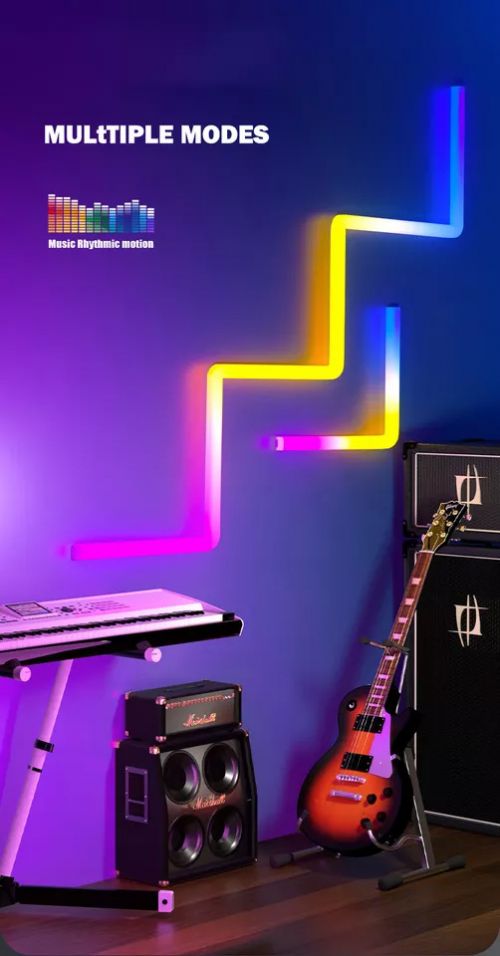 Επιτοίχιο LED RGB Φωτιστικό Λωρίδα Dimmable με Bluetooth App Εφαρμογή