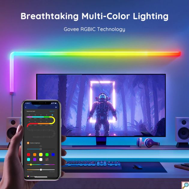 Επιτοίχιο LED RGB Φωτιστικό Λωρίδα Dimmable με Bluetooth App Εφαρμογή